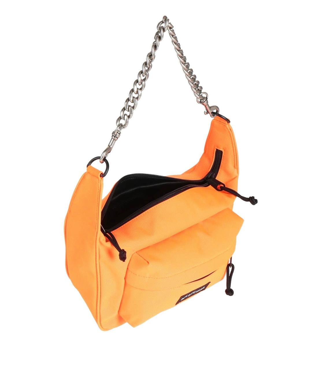 BALENCIAGA Оранжевая тканевая сумка с короткими ручками, фото 2