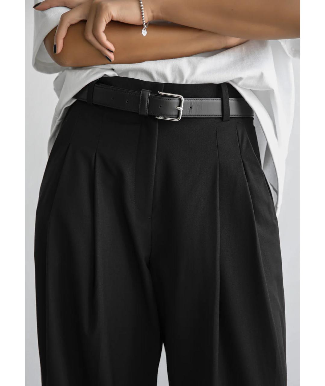 THE FRANKIE SHOP Черные прямые брюки, фото 4