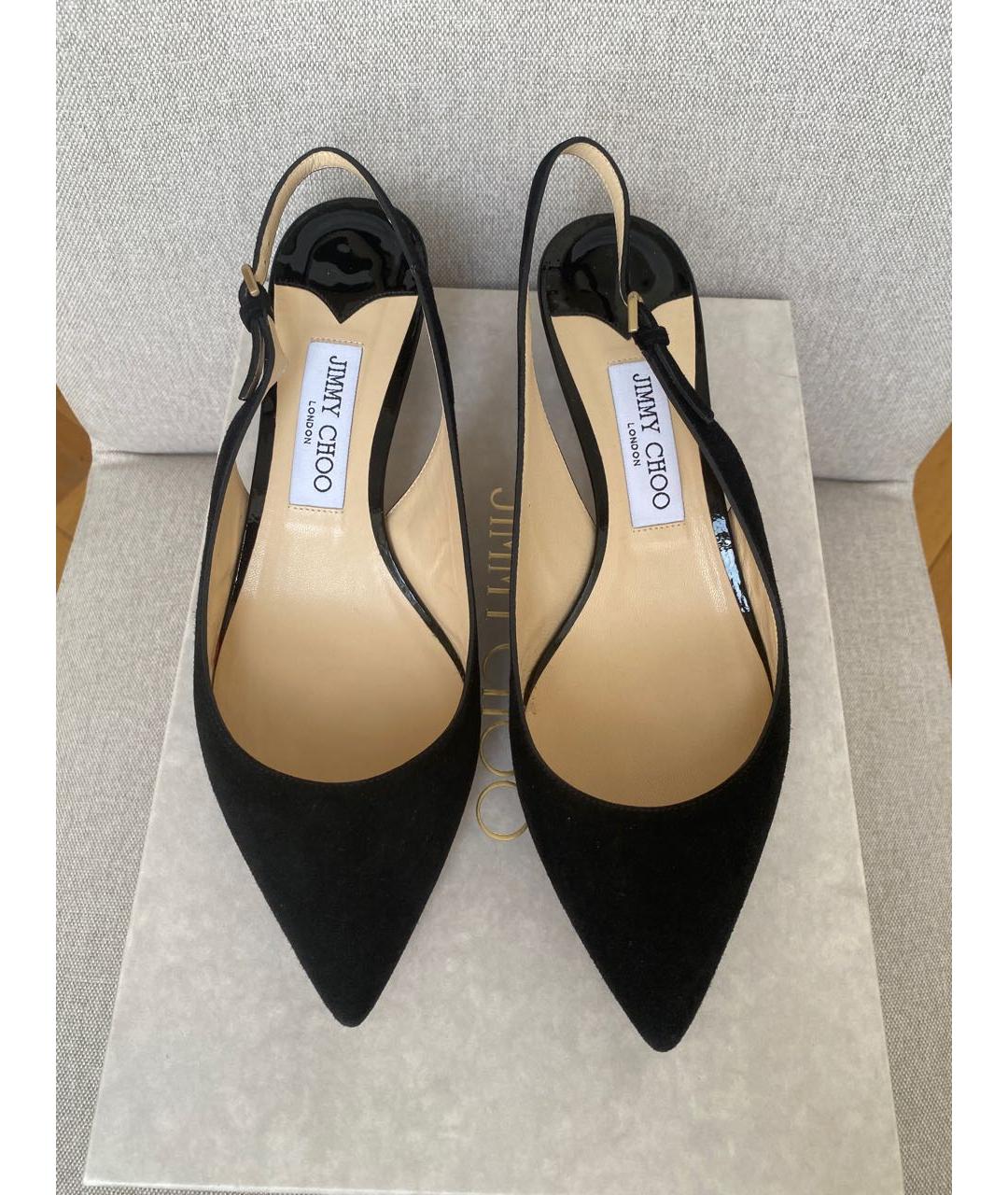 JIMMY CHOO Черные замшевые туфли, фото 2