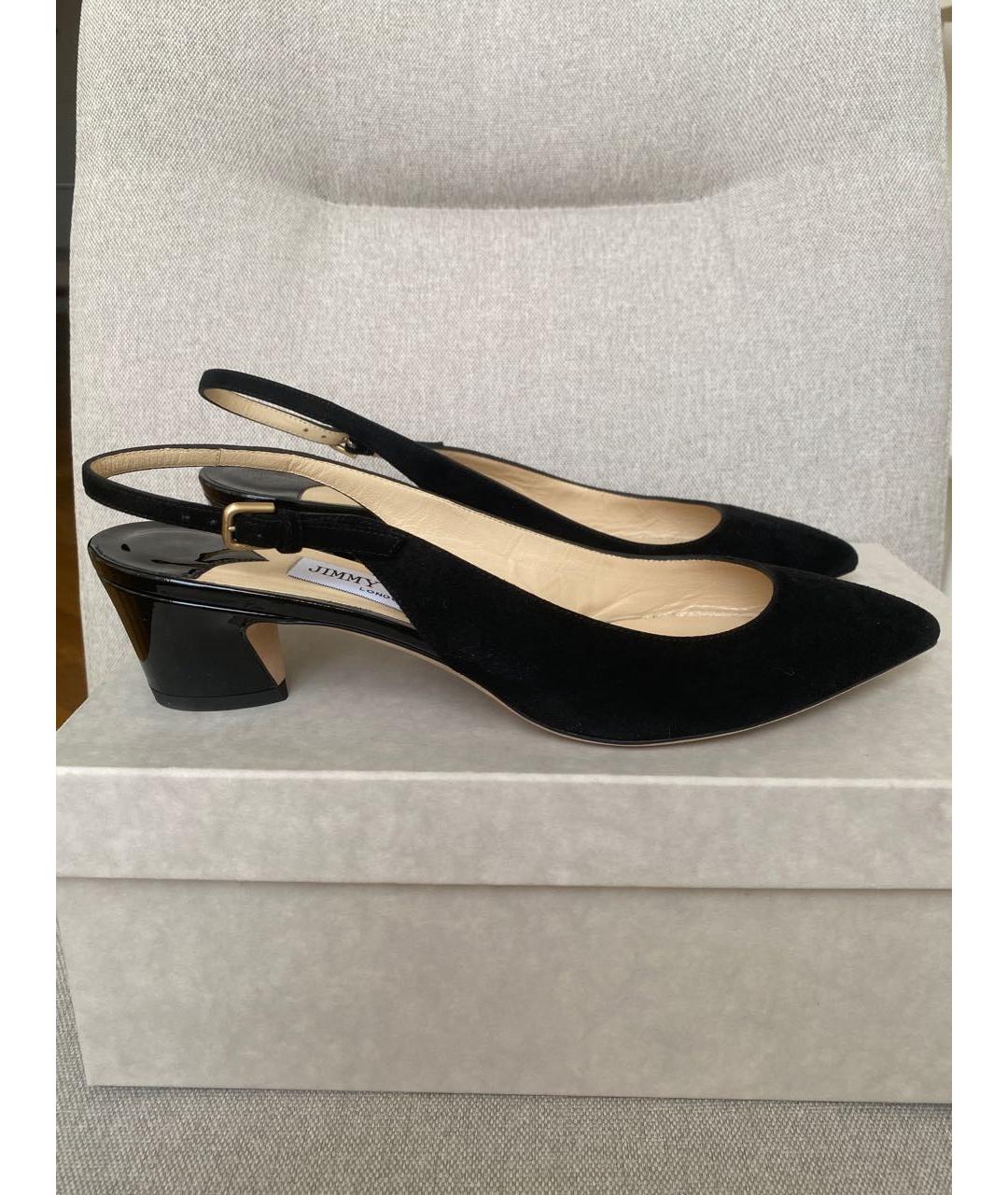 JIMMY CHOO Черные замшевые туфли, фото 7