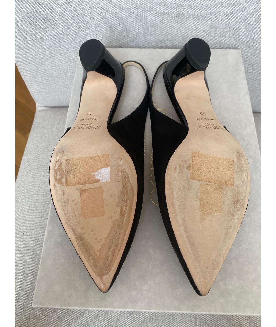 JIMMY CHOO Черные замшевые туфли, фото 6