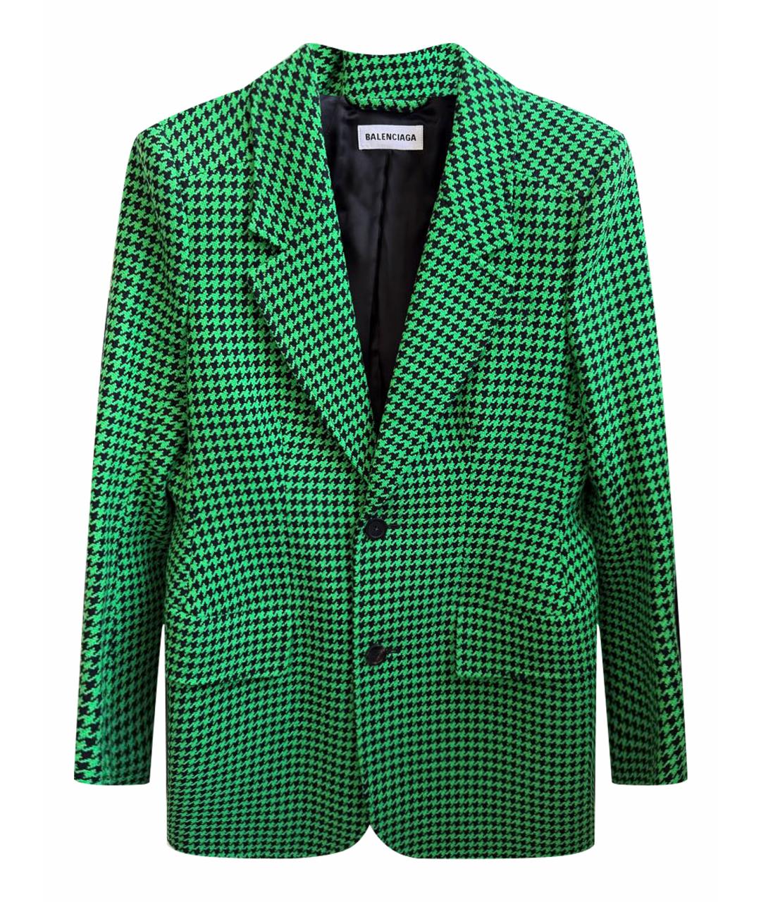 BALENCIAGA Зеленый шерстяной жакет/пиджак, фото 1