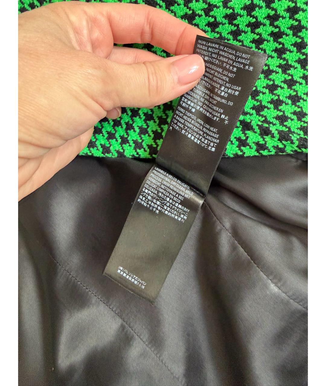 BALENCIAGA Зеленый шерстяной жакет/пиджак, фото 3