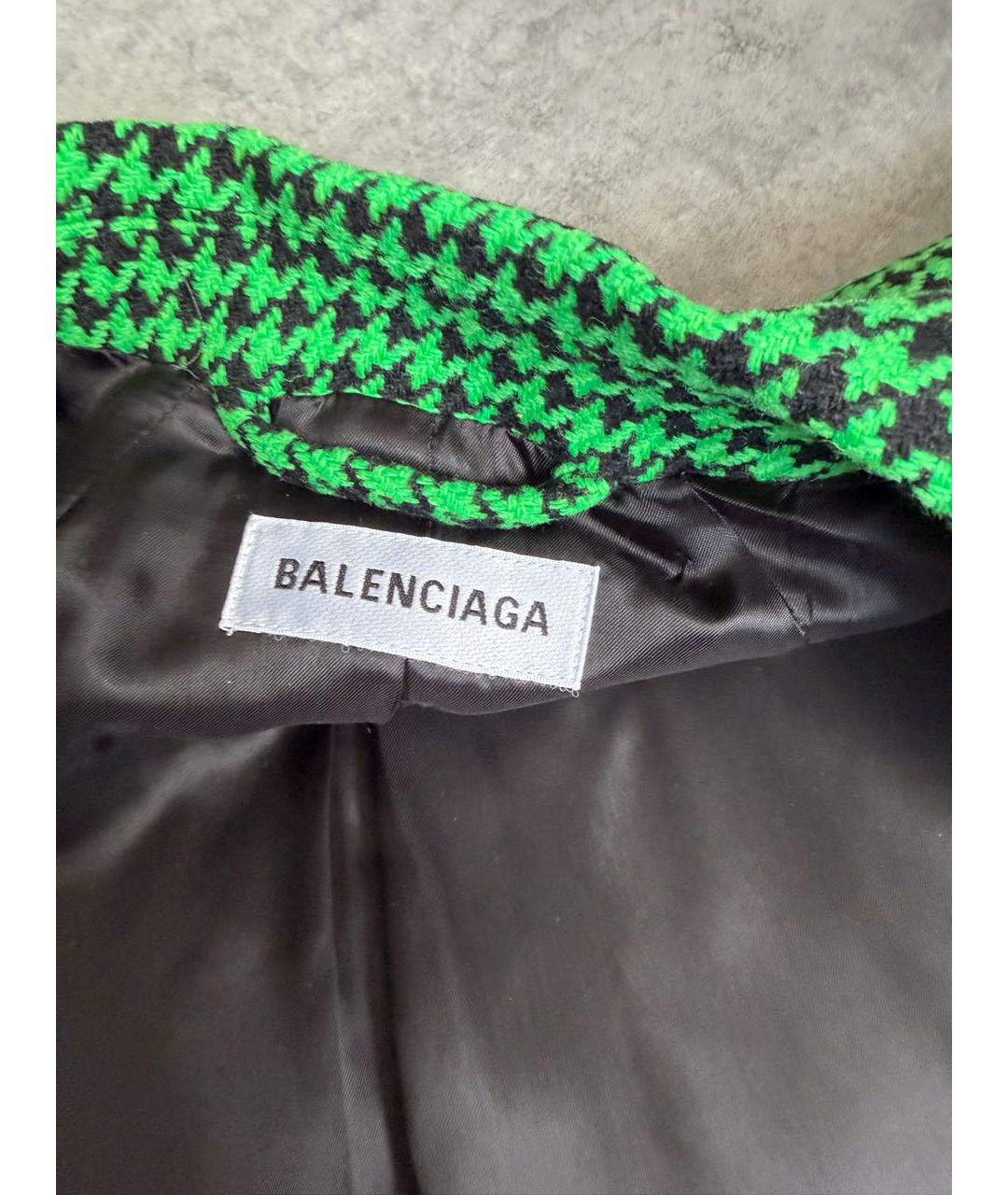 BALENCIAGA Зеленый шерстяной жакет/пиджак, фото 5