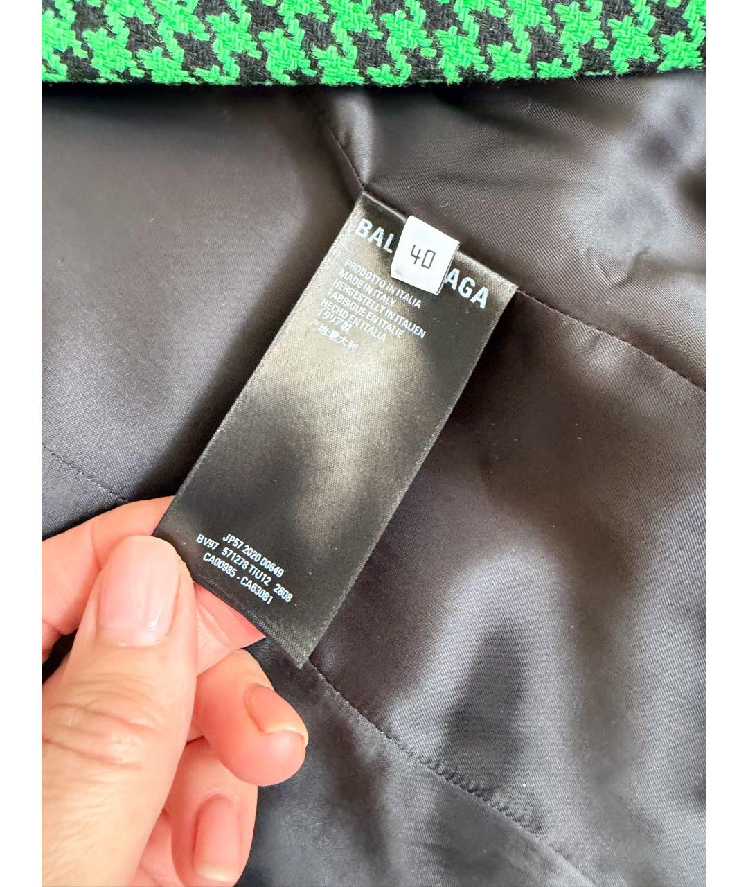 BALENCIAGA Зеленый шерстяной жакет/пиджак, фото 2