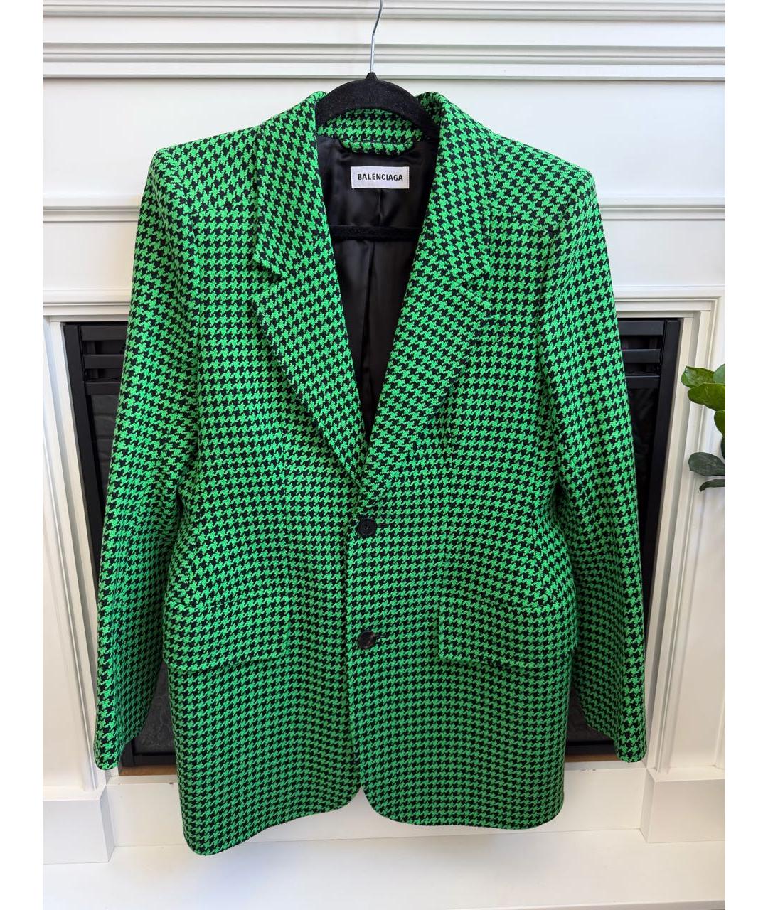 BALENCIAGA Зеленый шерстяной жакет/пиджак, фото 9