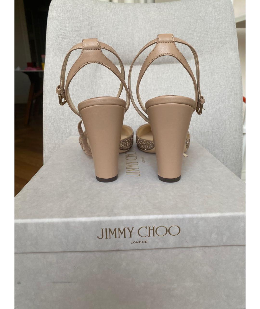 JIMMY CHOO Розовые кожаные туфли, фото 2