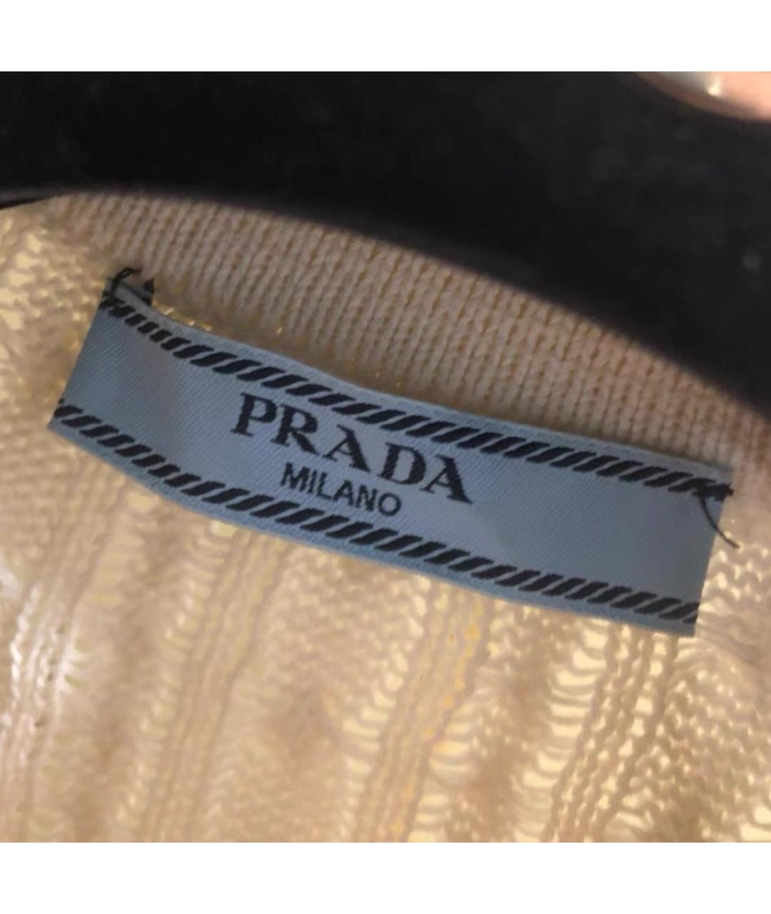 PRADA Бежевое хлопковое повседневное платье, фото 5