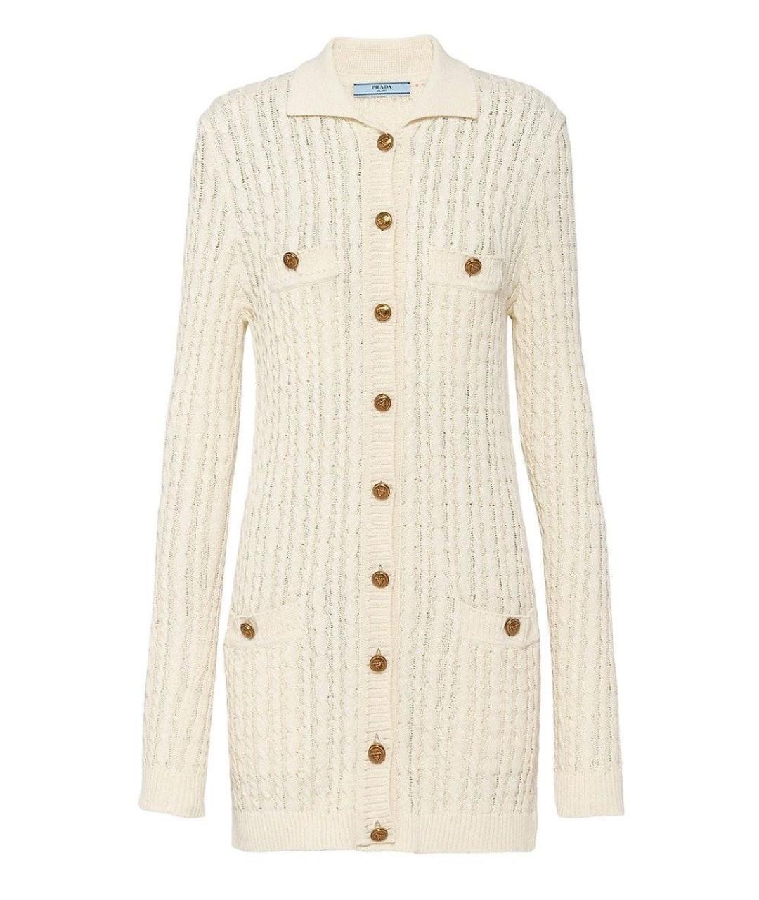 PRADA Бежевое хлопковое повседневное платье, фото 1