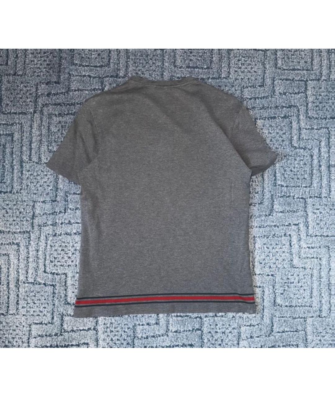 GUCCI Антрацитовая хлопковая футболка, фото 2