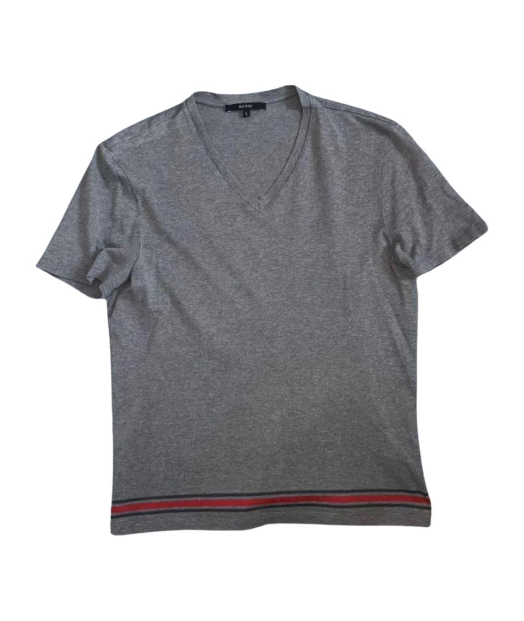 GUCCI Антрацитовая хлопковая футболка, фото 1