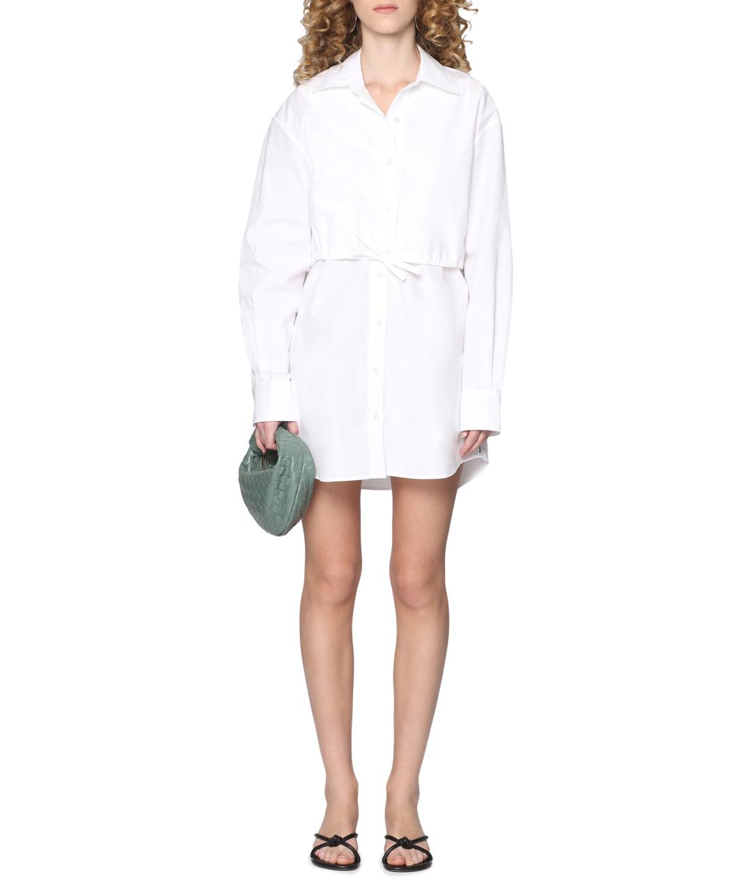 ALEXANDER WANG Белое хлопковое повседневное платье, фото 3