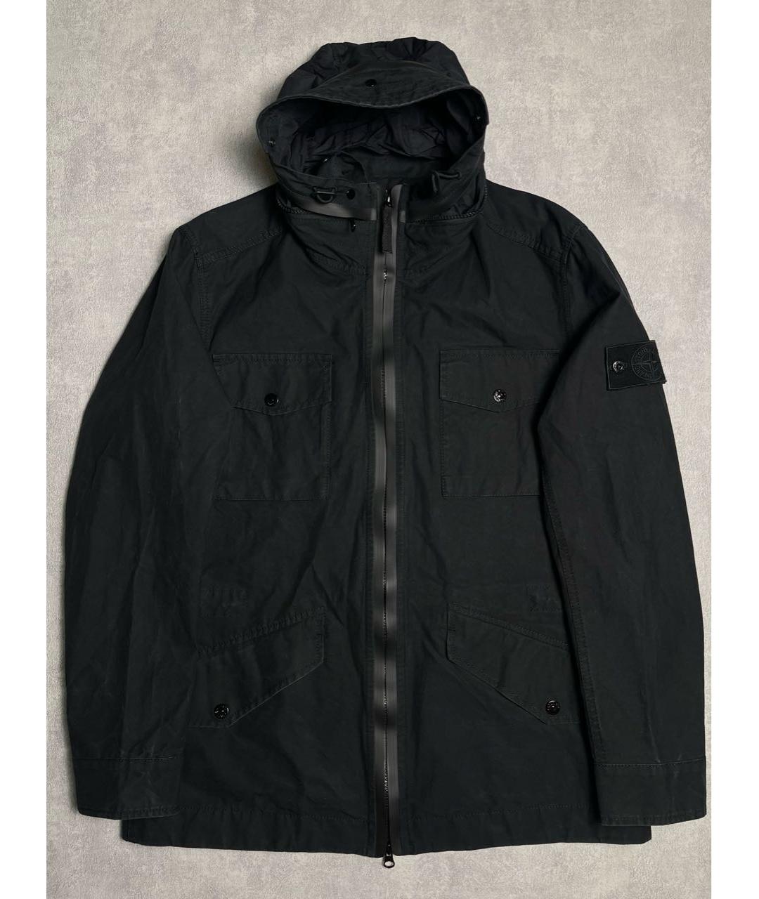 STONE ISLAND Черная хлопко-эластановая куртка, фото 7