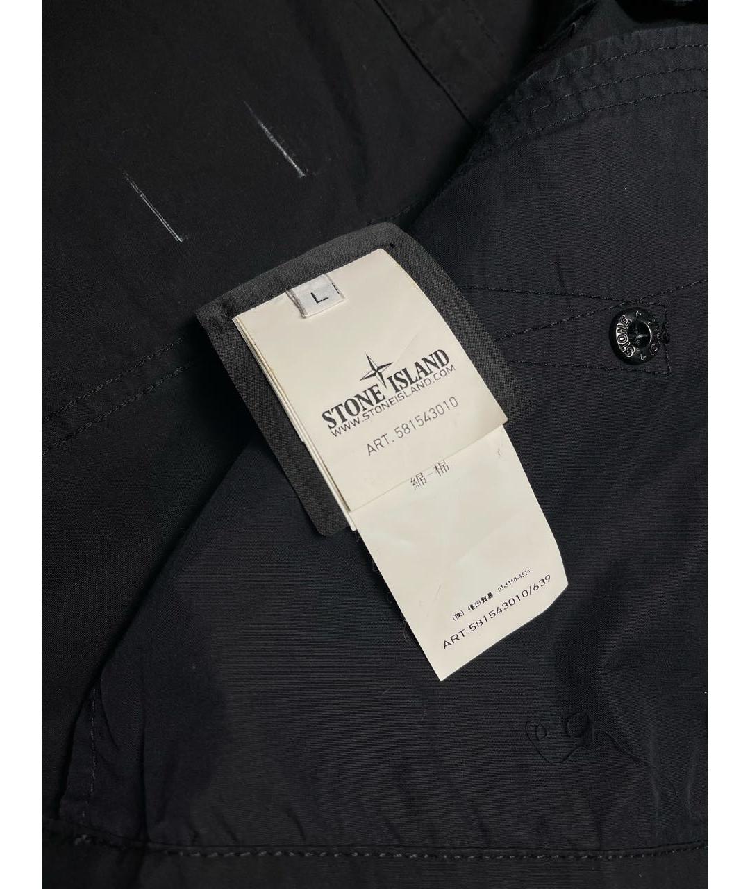 STONE ISLAND Черная хлопко-эластановая куртка, фото 6