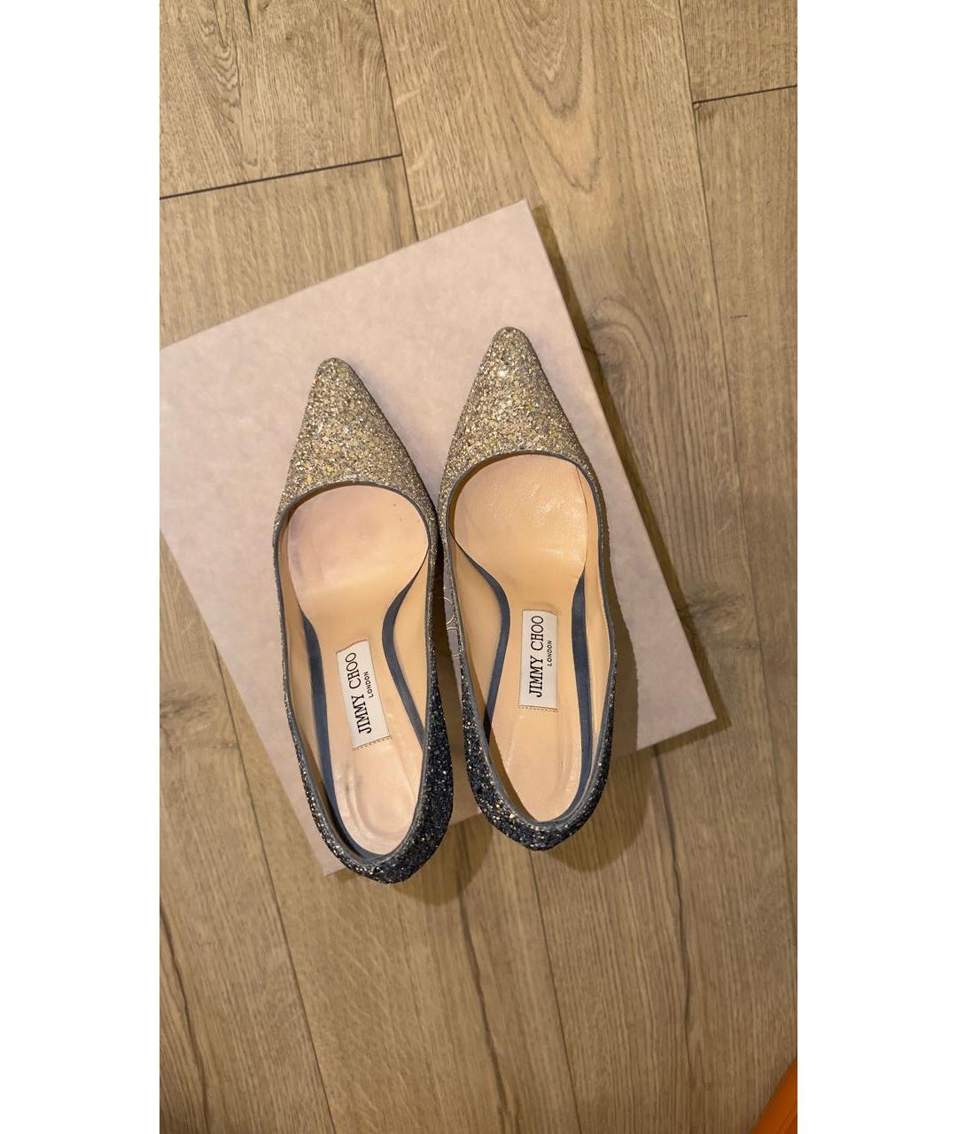 JIMMY CHOO Серебряные туфли, фото 3