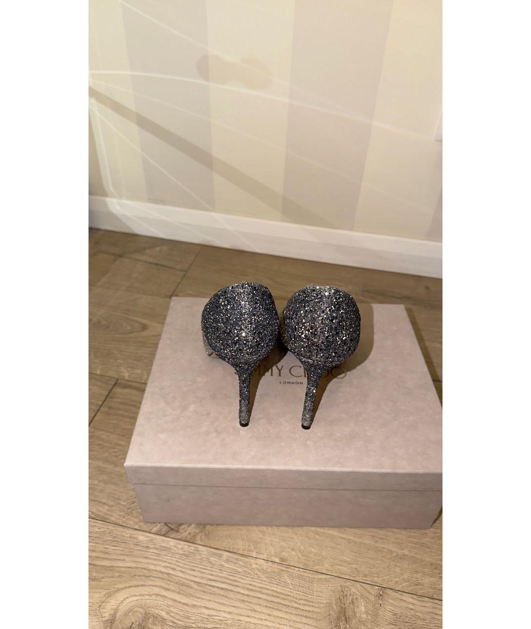 JIMMY CHOO Серебряные туфли, фото 4