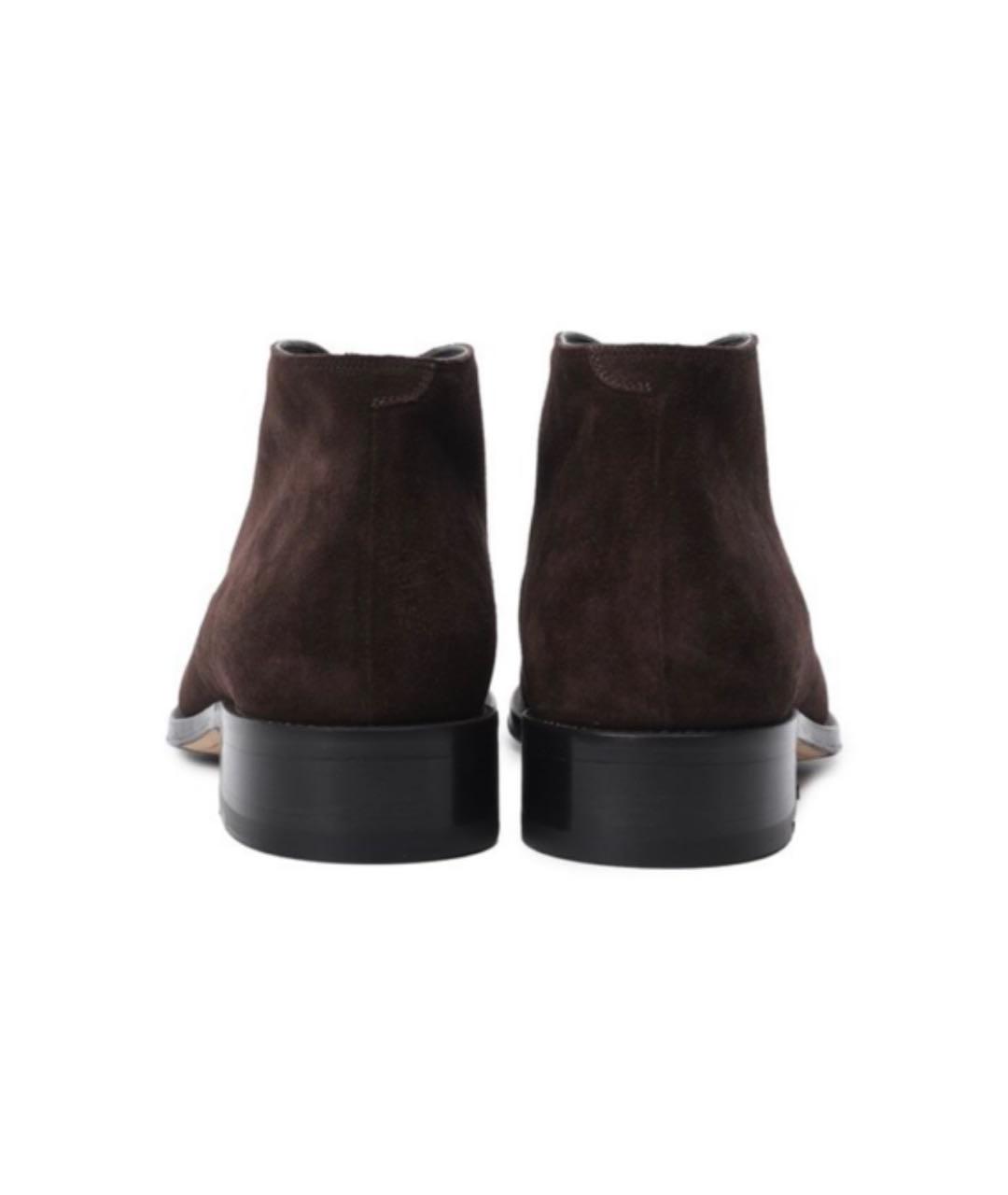 BRIONI Коричневые замшевые высокие ботинки, фото 4