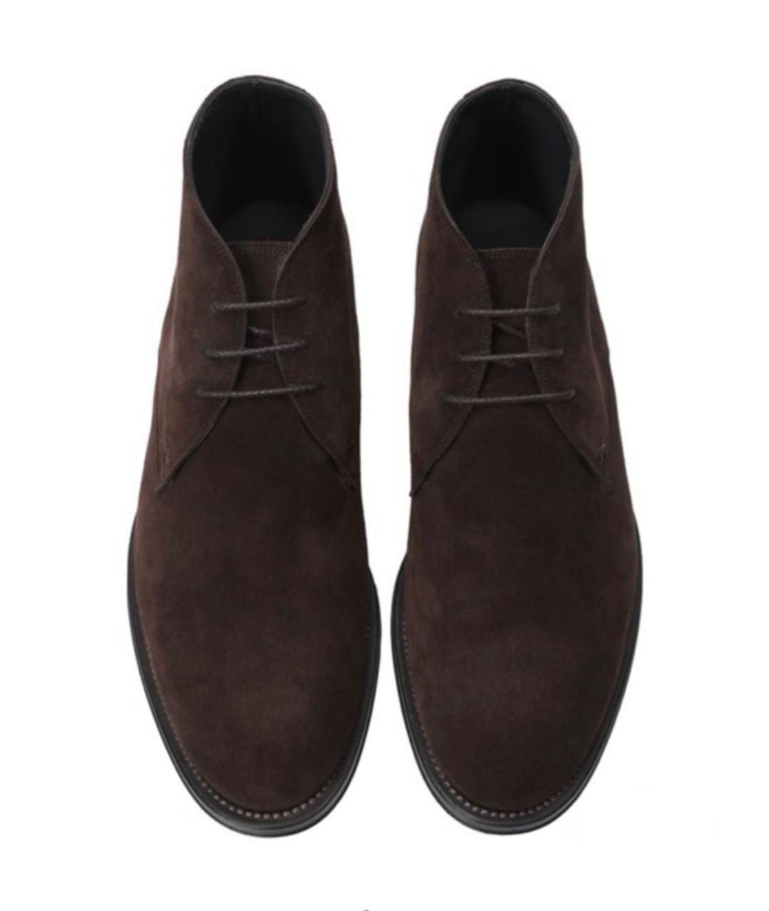 BRIONI Коричневые замшевые высокие ботинки, фото 3