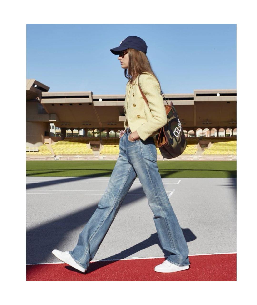 CELINE Желтый твидовый жакет/пиджак, фото 7