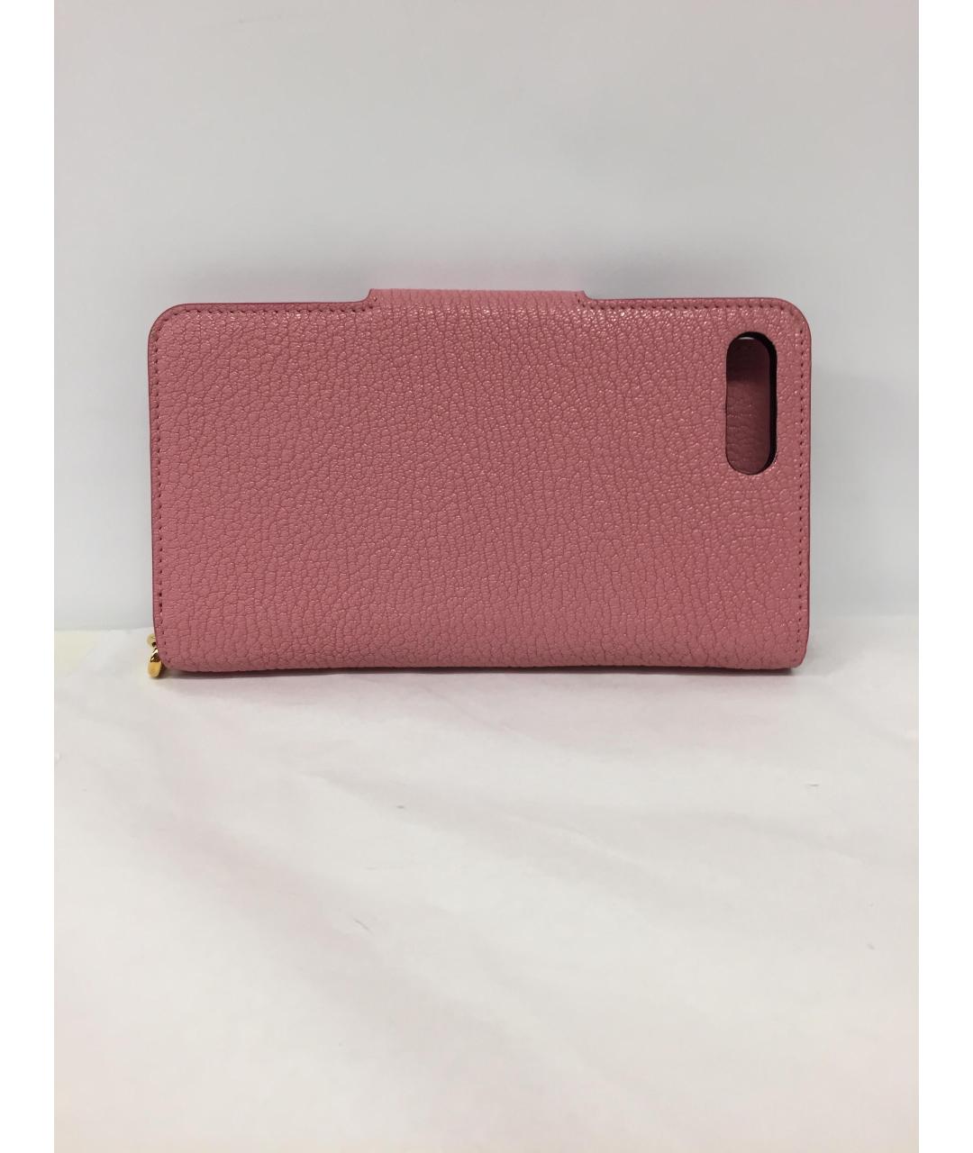 MIU MIU Розовая кожаная сумка через плечо, фото 2