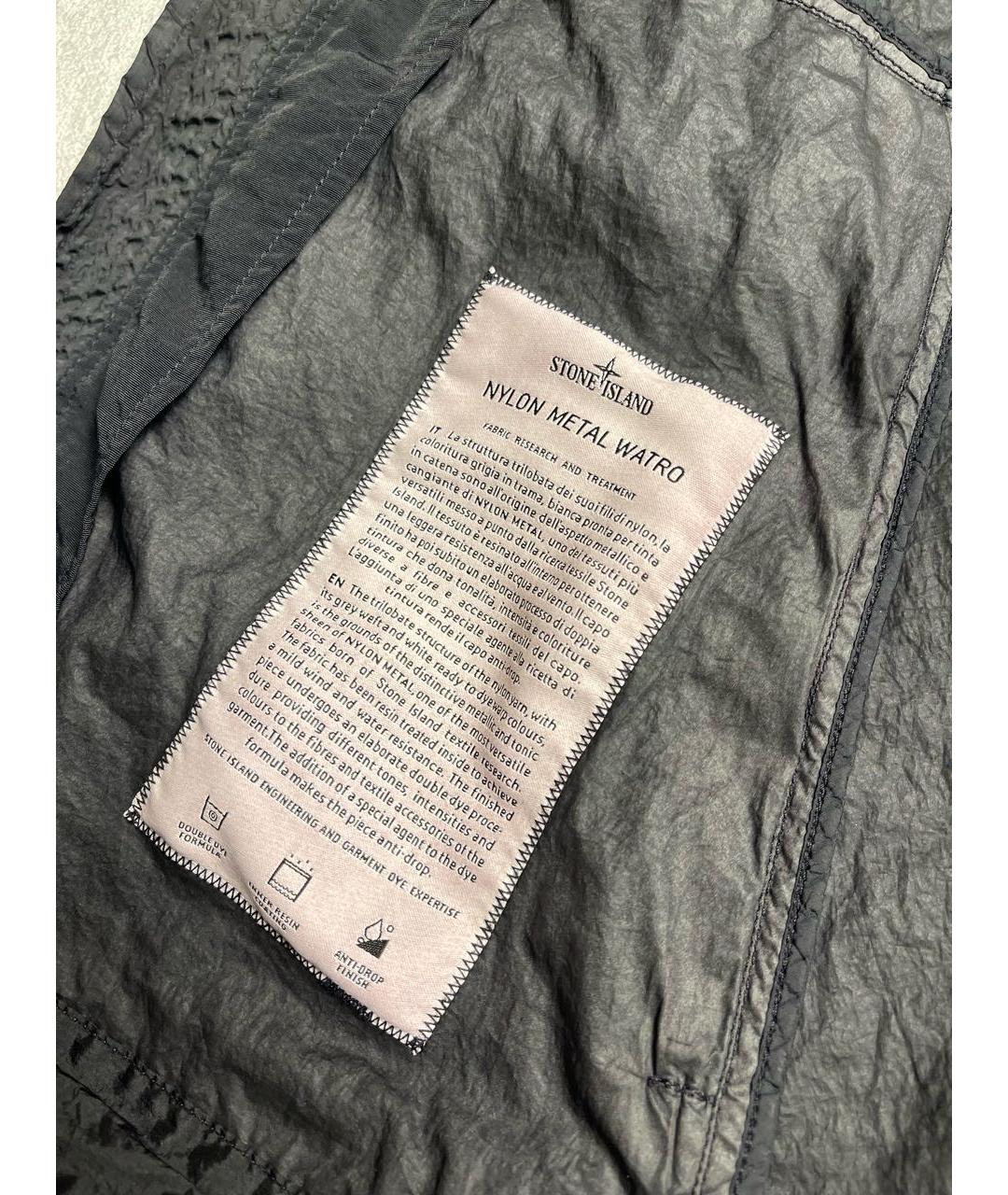 STONE ISLAND Черная полиамидовая куртка, фото 7