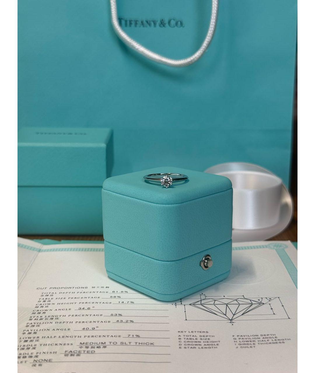 TIFFANY&CO Белое платиновое кольцо, фото 4