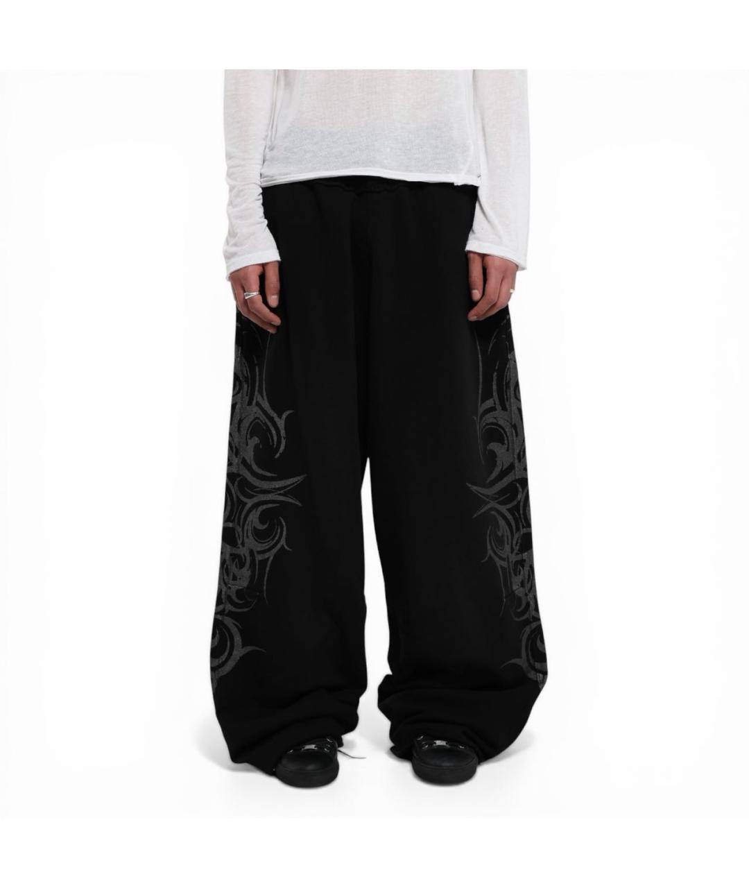 JADED LONDON Черные хлопковые повседневные брюки, фото 2