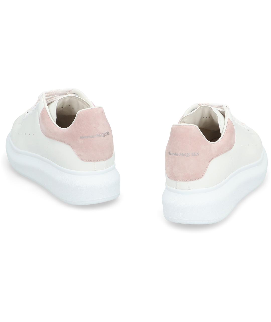 ALEXANDER MCQUEEN Белые кожаные кроссовки, фото 4