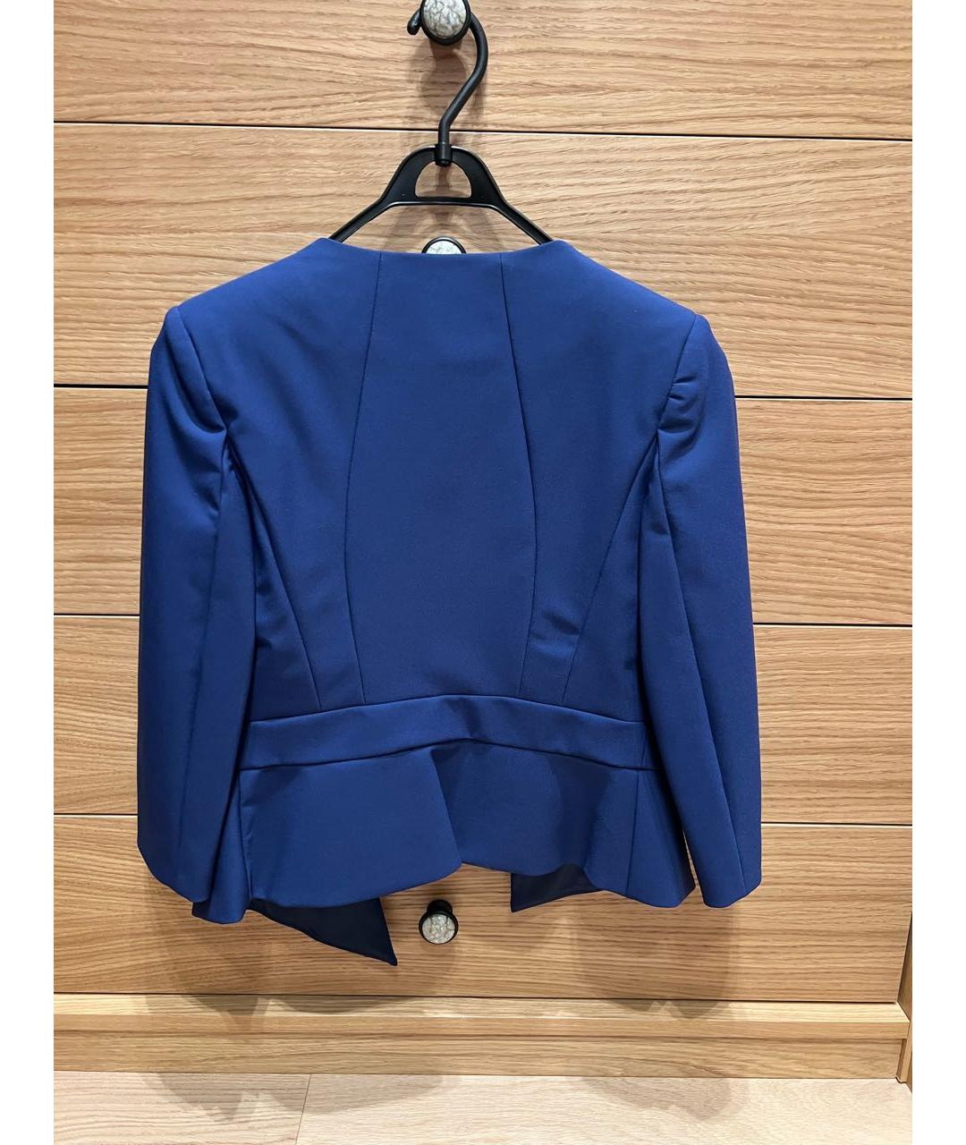 ELISABETTA FRANCHI Синий полиамидовый костюм с брюками, фото 6