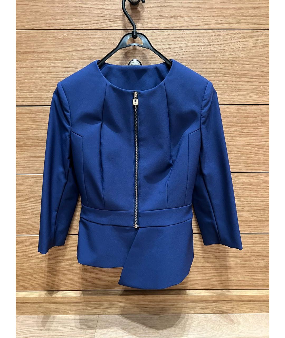 ELISABETTA FRANCHI Синий полиамидовый костюм с брюками, фото 3