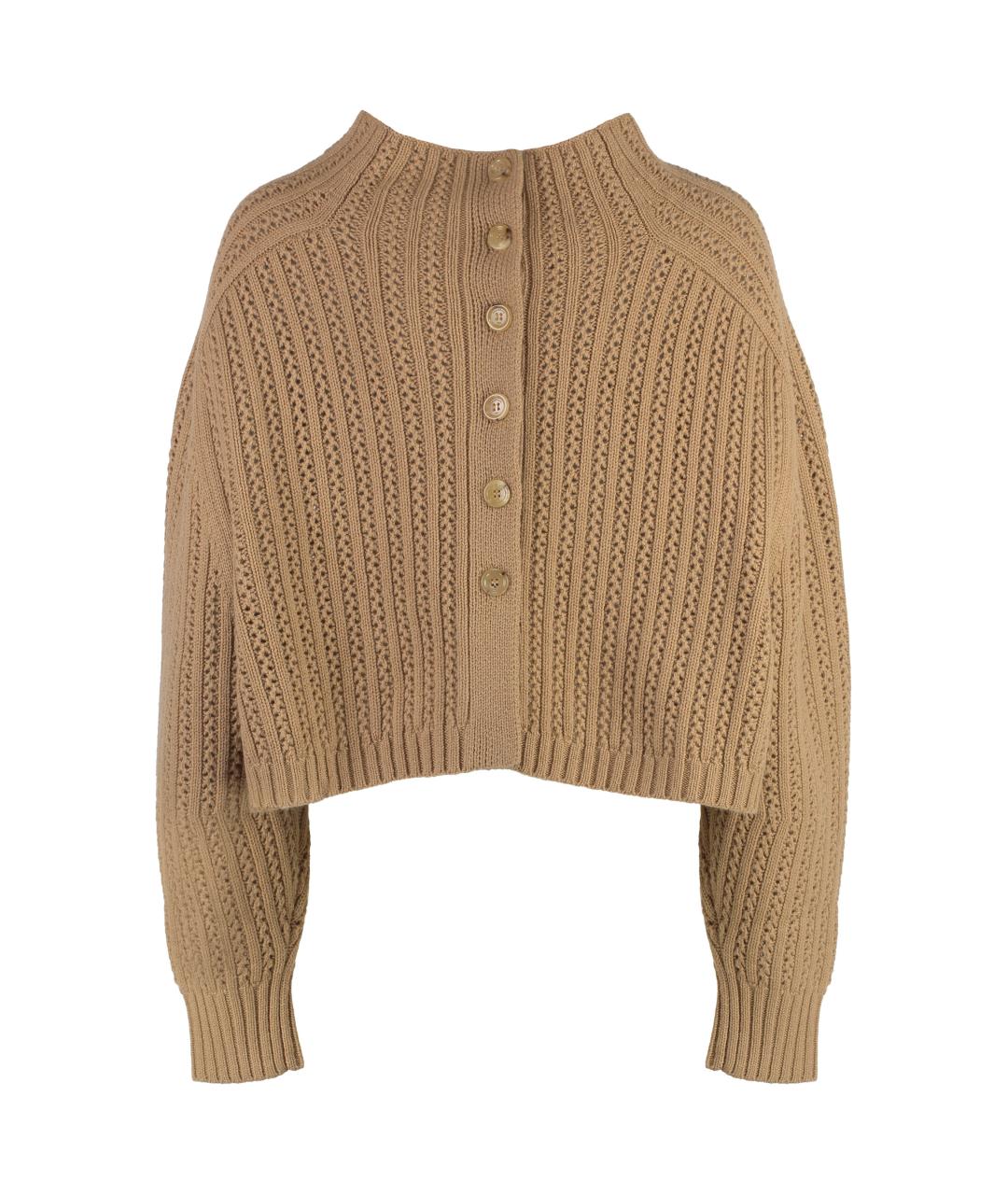 MAX MARA Бежевый шерстяной джемпер / свитер, фото 2