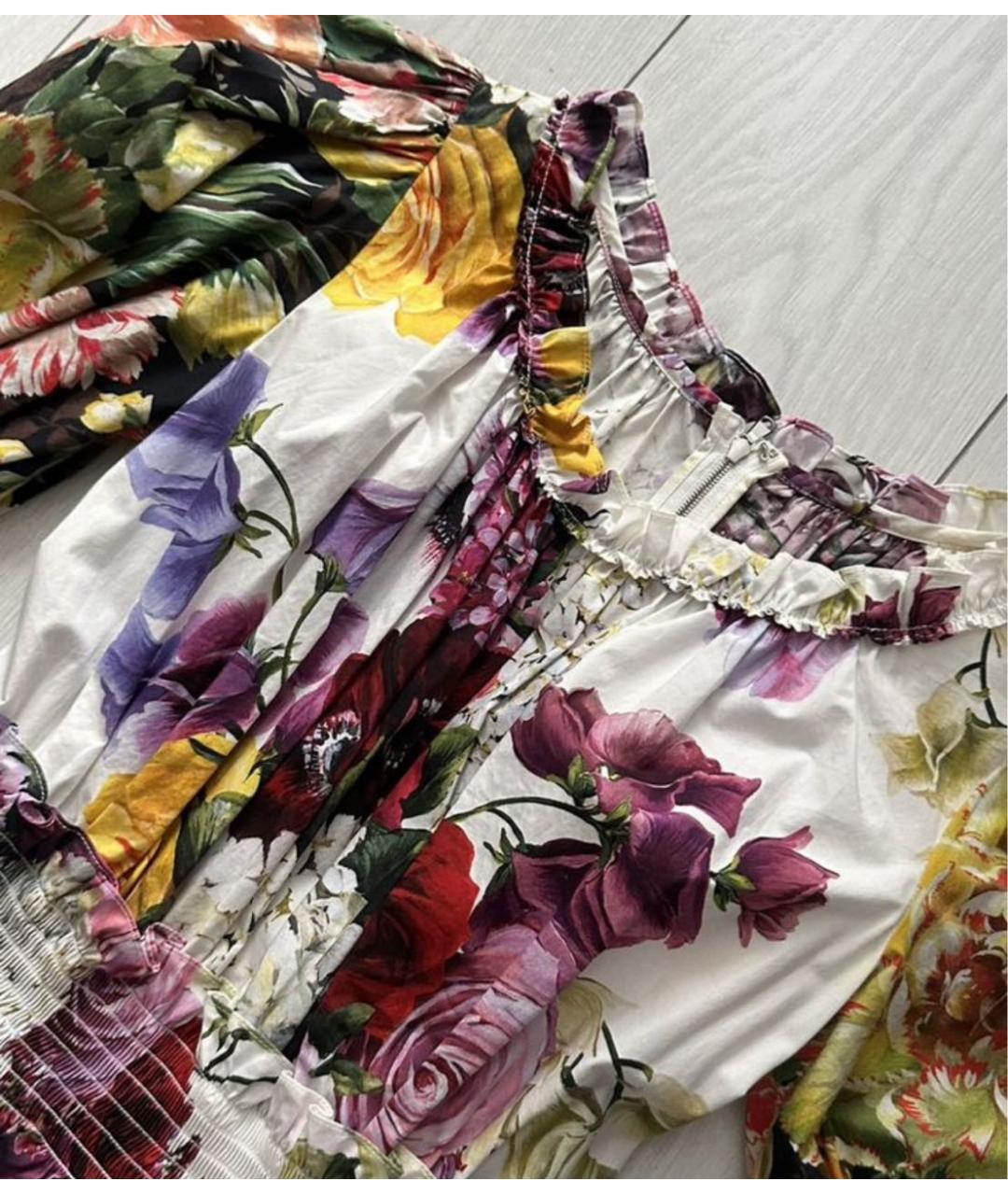 DOLCE&GABBANA Мульти хлопковое повседневное платье, фото 5