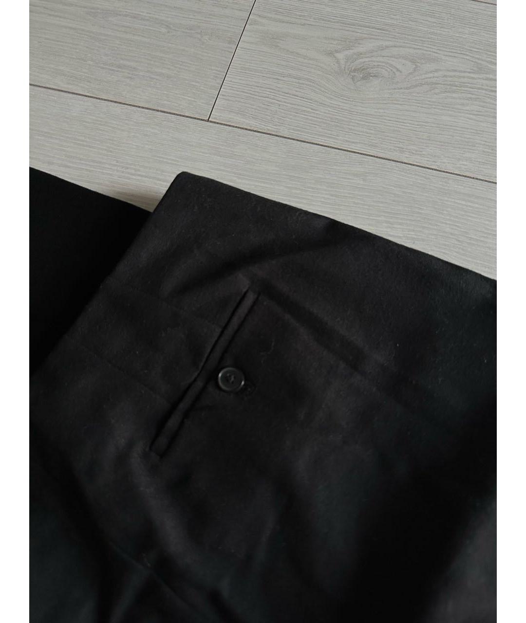 JIL SANDER Черные шерстяные прямые брюки, фото 5