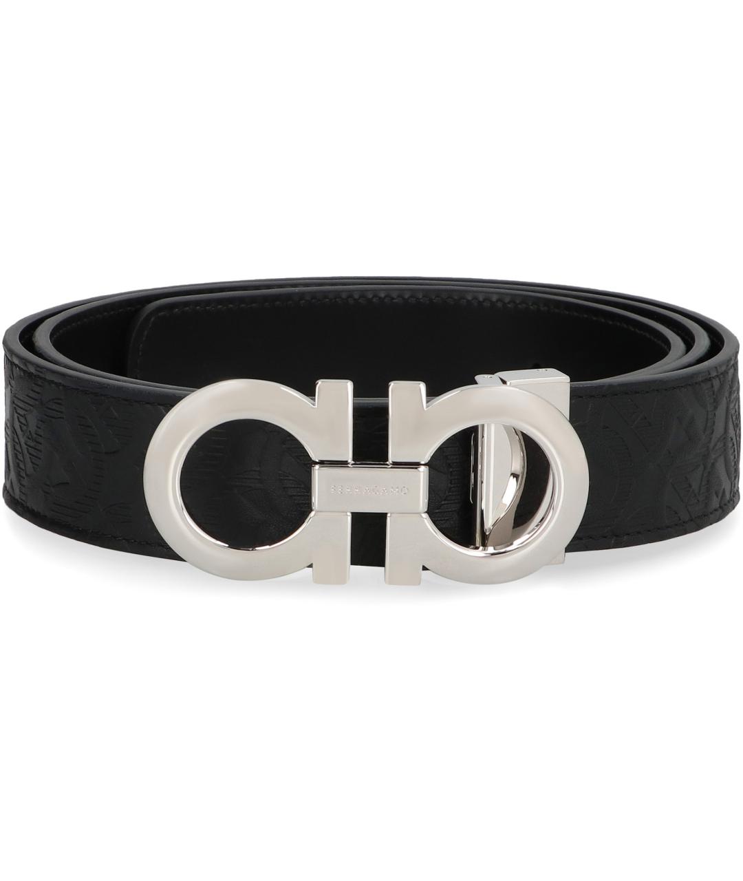FERRAGAMO Черный кожаный ремень, фото 3
