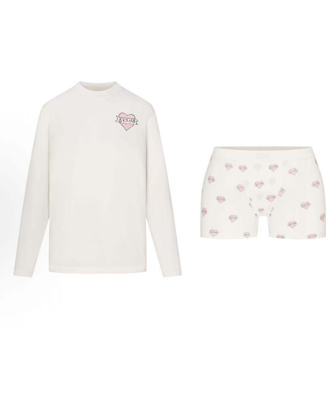 SKIMS Белая пижама, фото 7