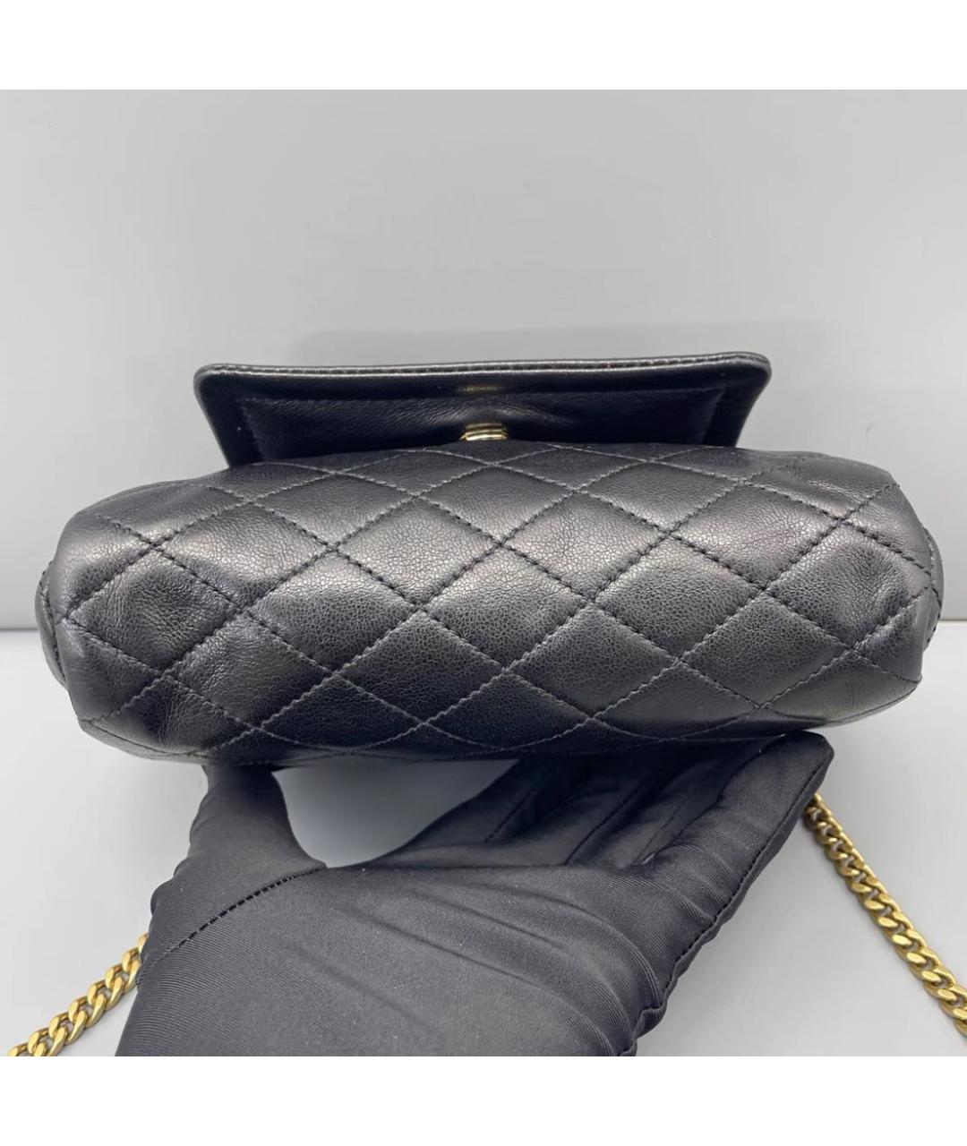 SAINT LAURENT Черная кожаная сумка через плечо, фото 5