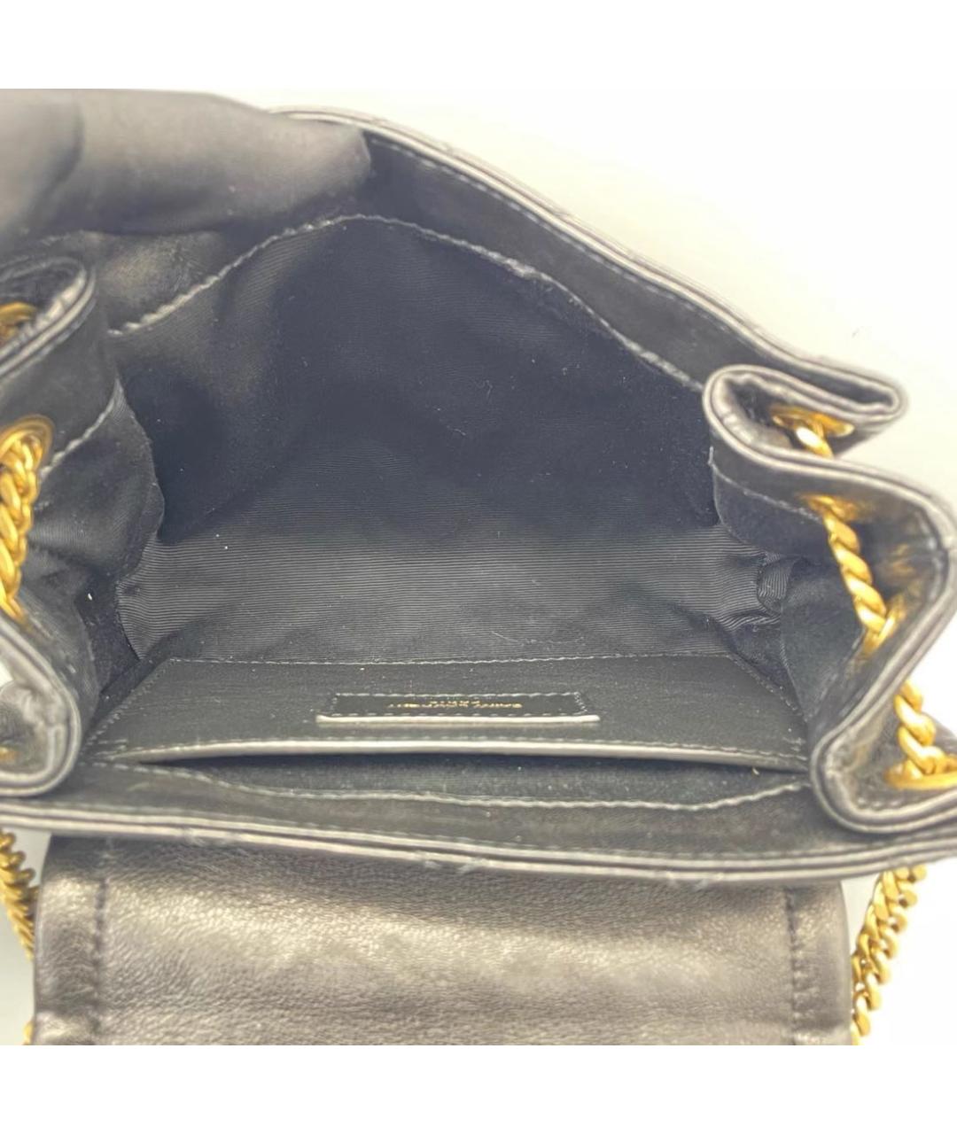 SAINT LAURENT Черная кожаная сумка через плечо, фото 7