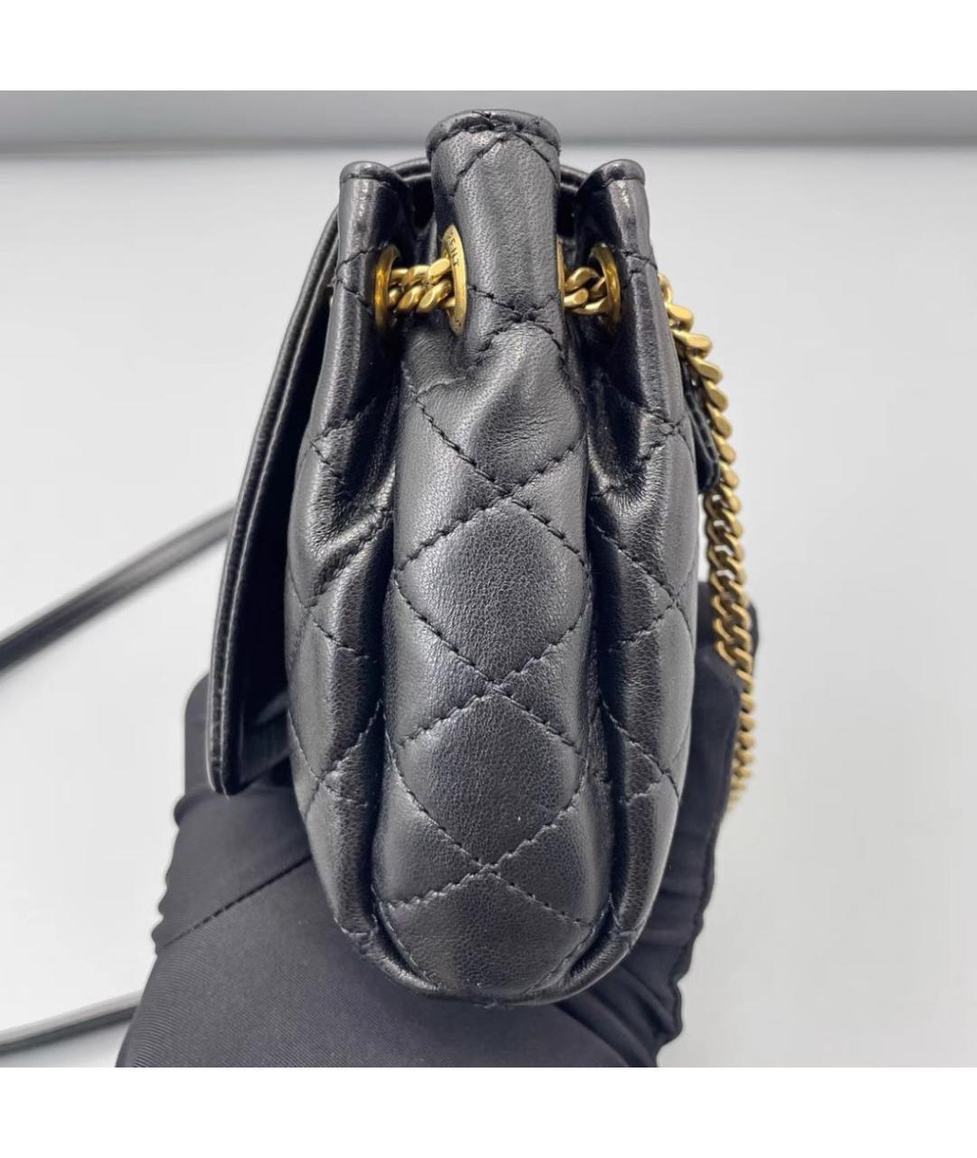 SAINT LAURENT Черная кожаная сумка через плечо, фото 4