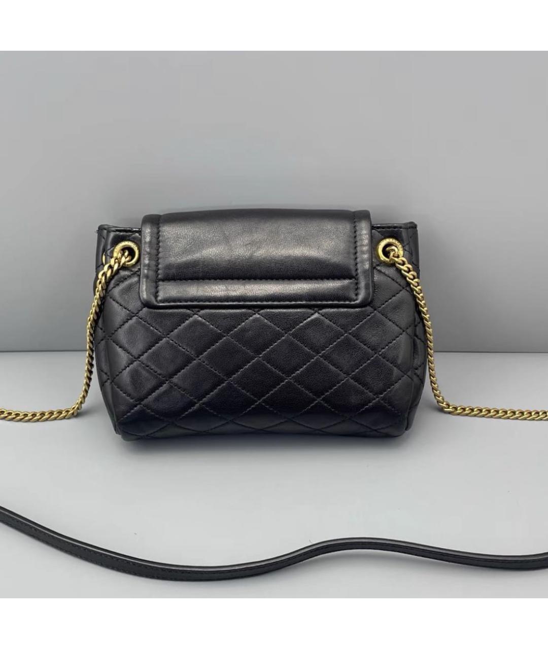 SAINT LAURENT Черная кожаная сумка через плечо, фото 3