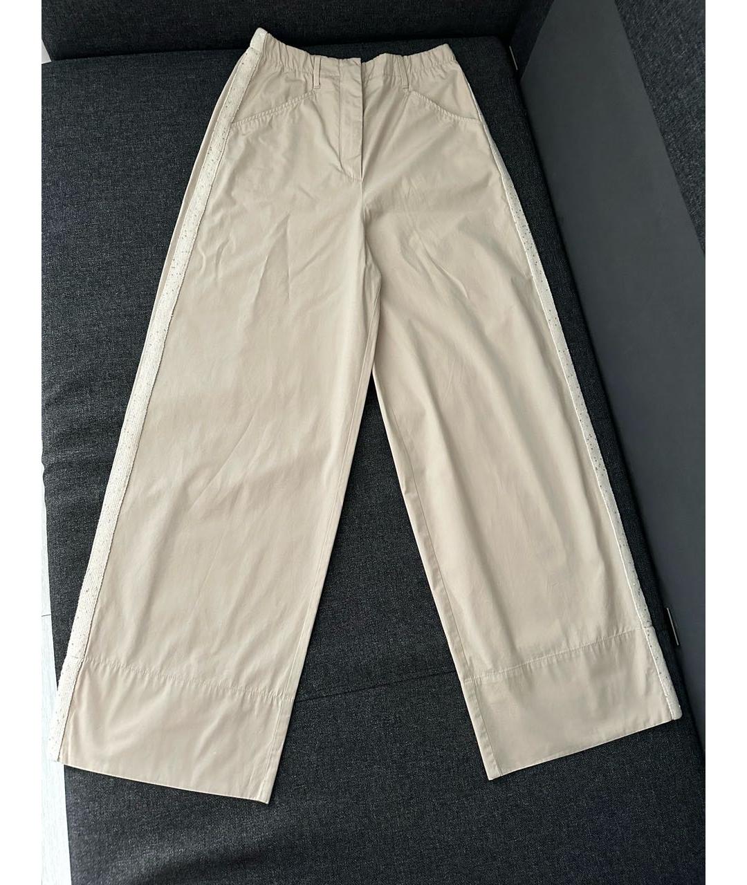 LORENA ANTONIAZZI Бежевые брюки широкие, фото 8