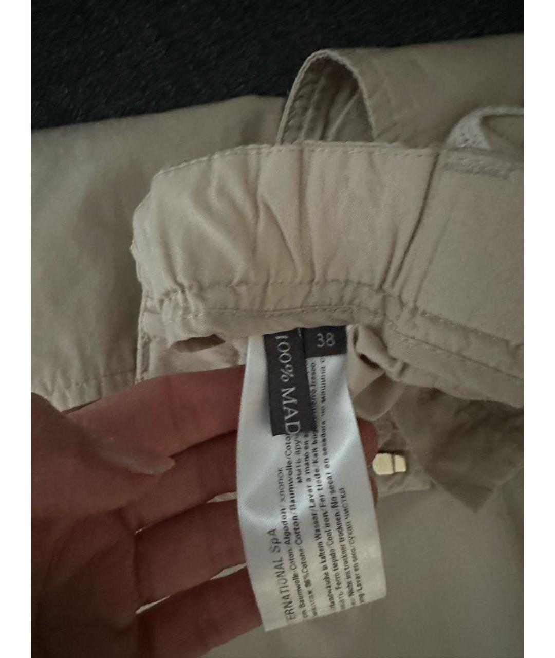 LORENA ANTONIAZZI Бежевые брюки широкие, фото 5