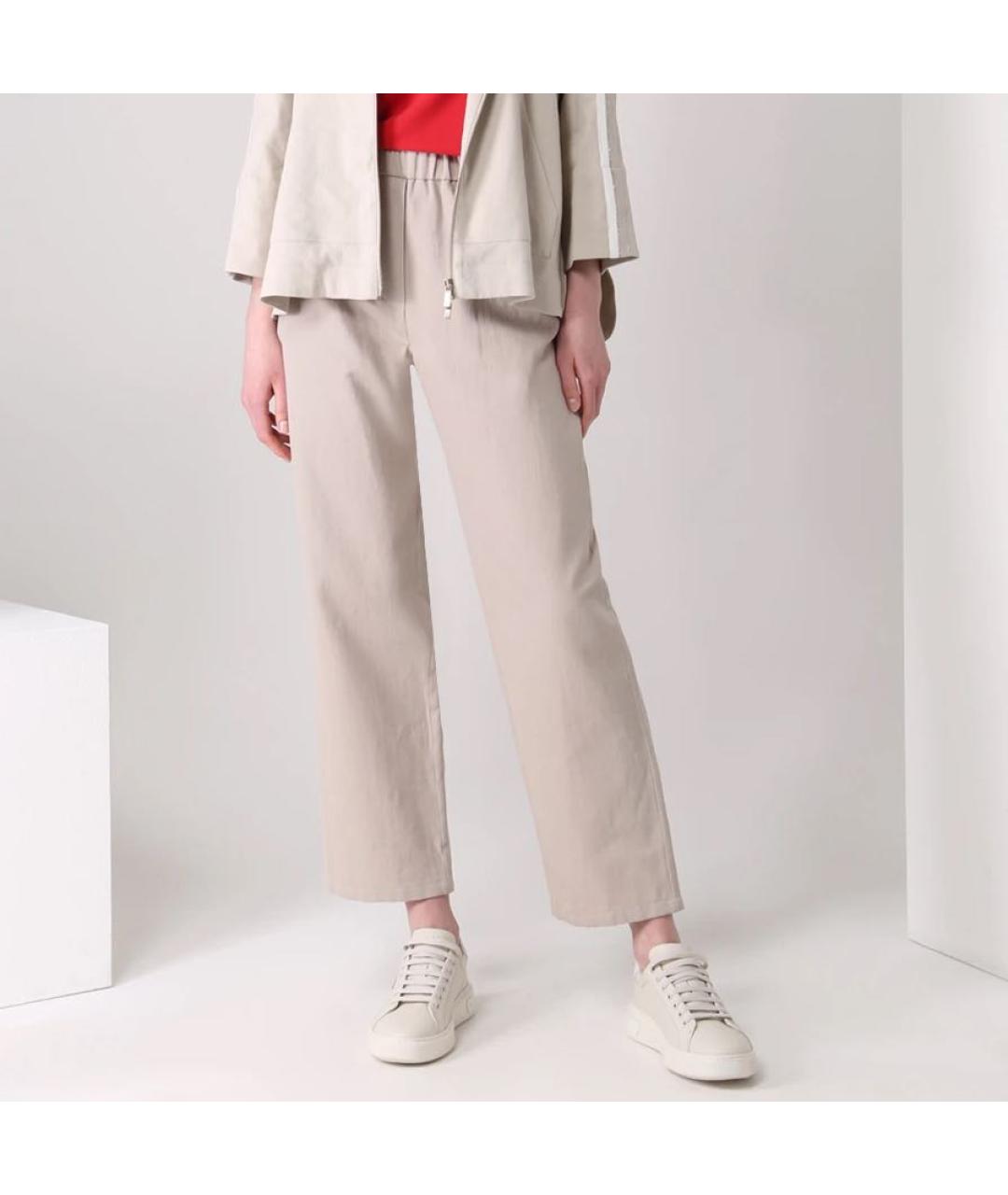 LORENA ANTONIAZZI Бежевые брюки широкие, фото 2