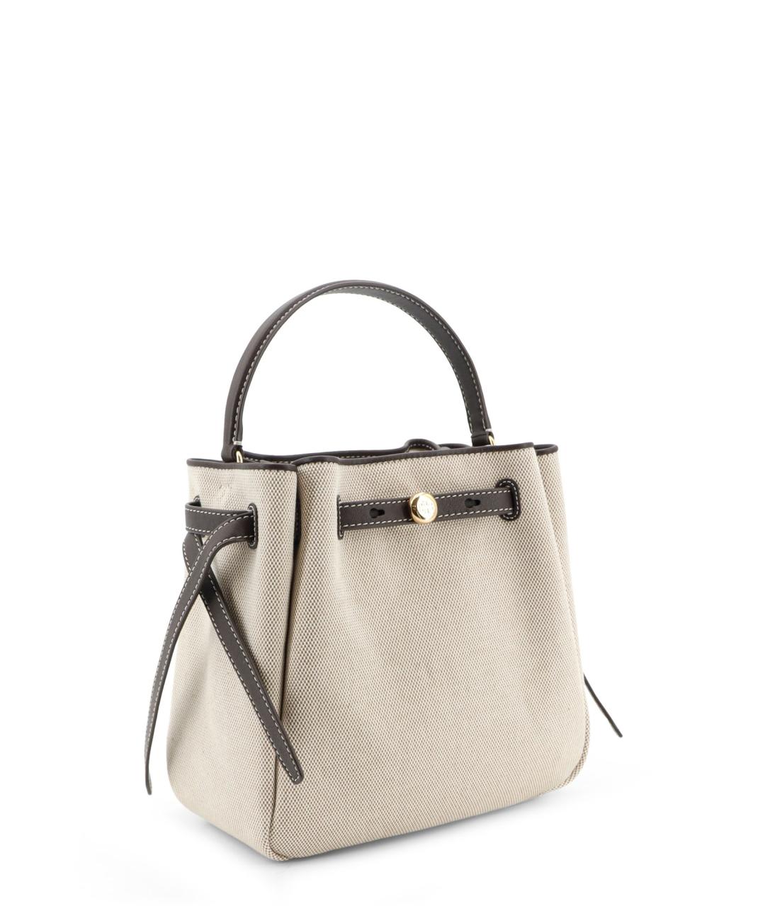 TORY BURCH Серая тканевая сумка тоут, фото 3