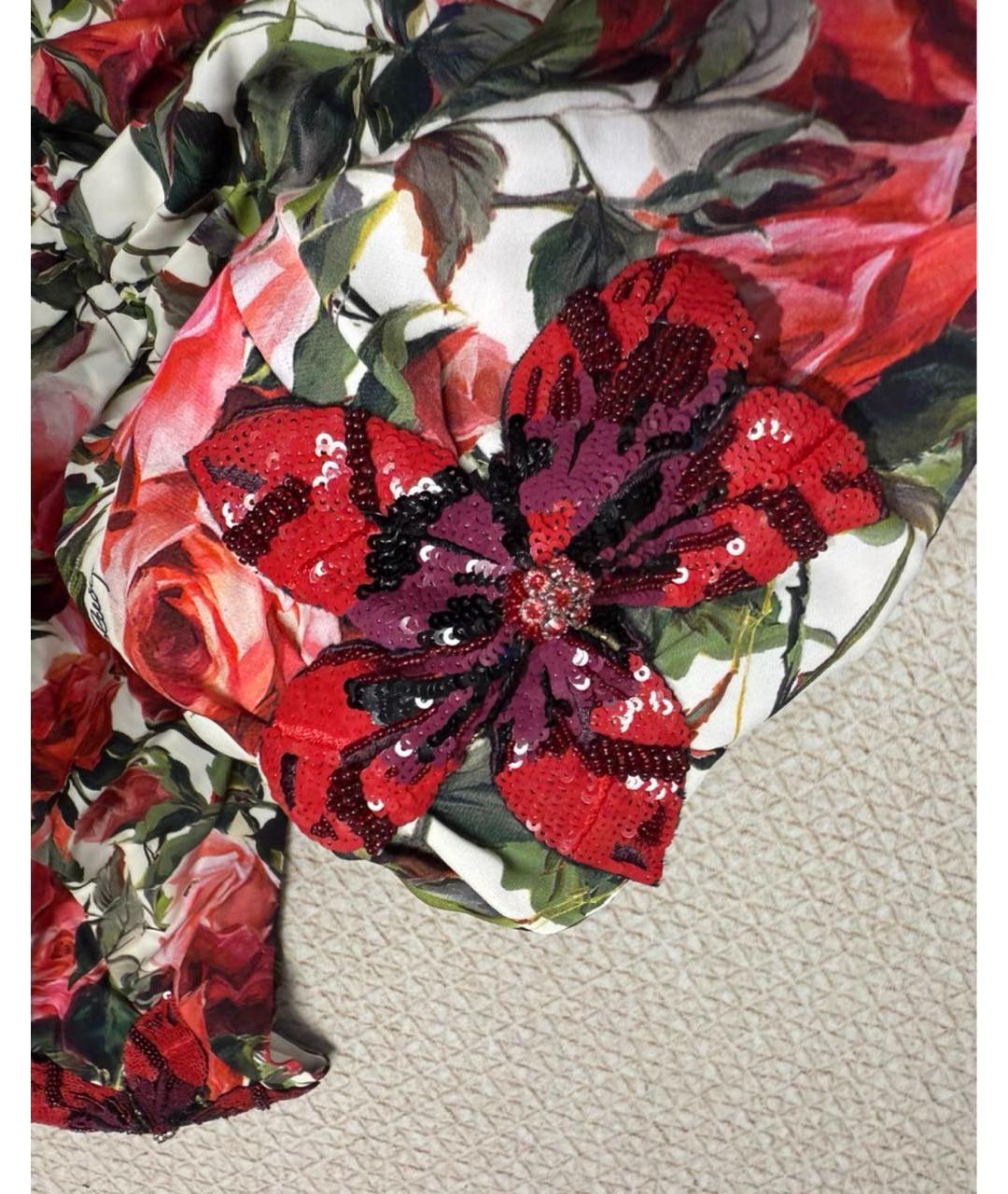 DOLCE&GABBANA Красное шелковое коктейльное платье, фото 5