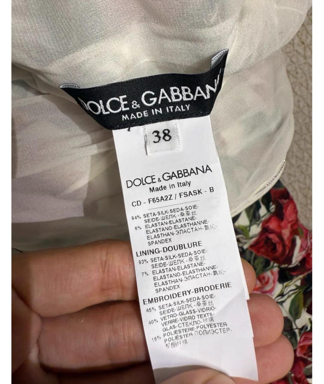 DOLCE&GABBANA Красное шелковое коктейльное платье, фото 6