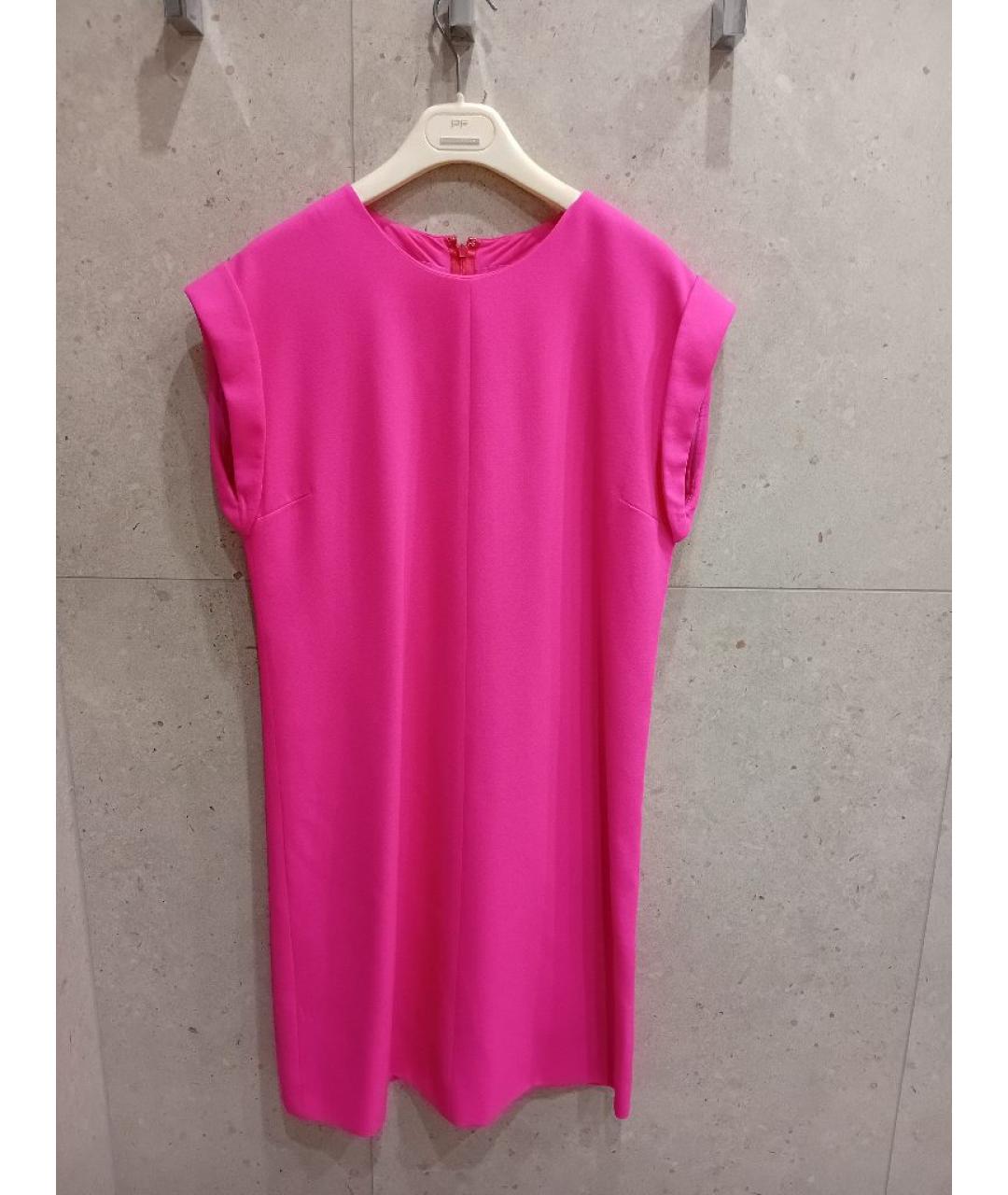 SAINT LAURENT Розовое шелковое коктейльное платье, фото 3