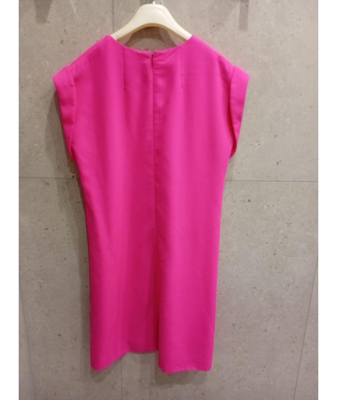 SAINT LAURENT Розовое шелковое коктейльное платье, фото 2