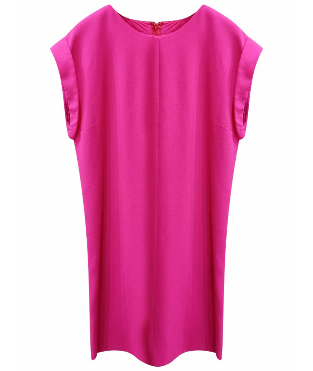 SAINT LAURENT Розовое шелковое коктейльное платье, фото 1