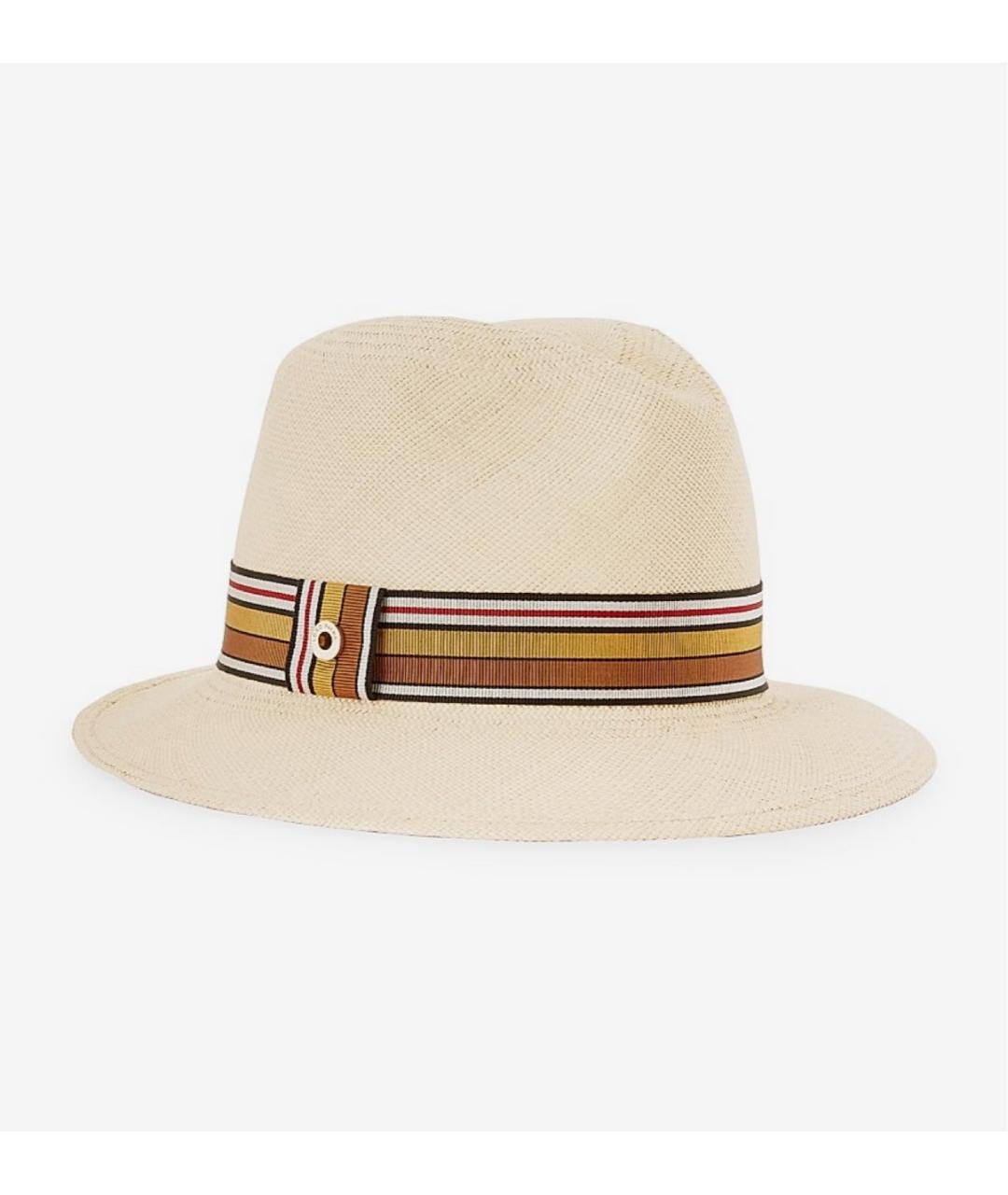 LORO PIANA Бежевая соломенная шляпа, фото 8