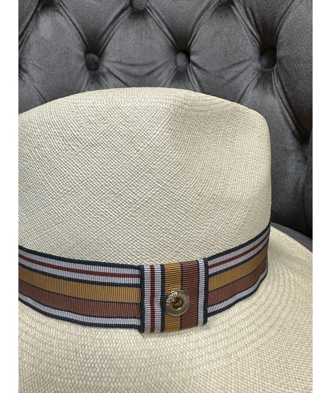 LORO PIANA Бежевая соломенная шляпа, фото 5